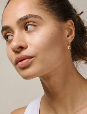 Enamel Copenhagen Charm, Organic Clover - Gold - ONE SIZE