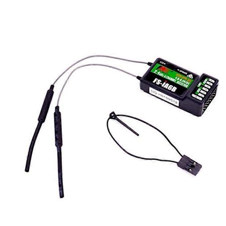 FS-iA6B Mottagare 2.4G 6CH i-BUS PPM Mottagare med Antenn Kompatibel med FS-i4 FS-i6 FS-i10 FS-GT2E FS-GT2G