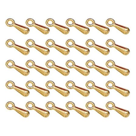 1000pcs Alloy End Piece Tear Drop Dangle End Beads Water Drop Charms Extender Chain Ends Drop Pendant Jewelry Making Golden