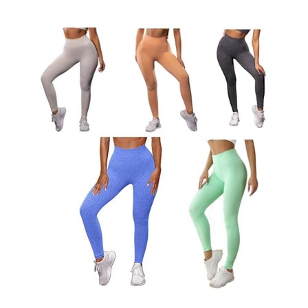 Grå Leggings med hög midja