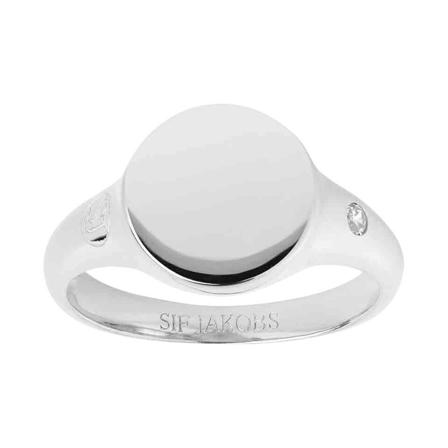 Sif Jakobs Ring Follina Pianura Piccolo grå, Dam Ringar, Dam, Storlek: 60 MM