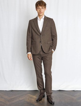 Bruun & Stengade Bs Rapallo Classic Fit Suit Pants - Brown - 52