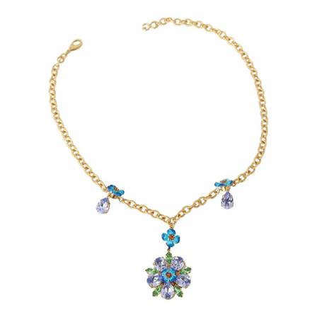 Dolce & Gabbana Flower Choker Gul, Dame Halskæder, Størrelse: ONE Size