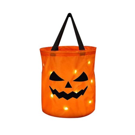 Återanvändbar Hink Spöke Festival Pumpor Tote Bag Halloween Godispåse