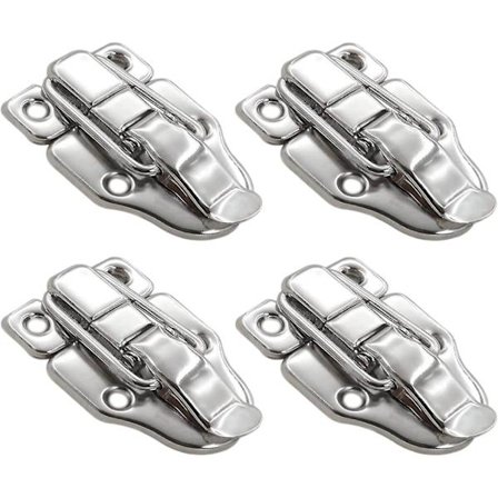 Rustfrit stål robust lås skiftespænde kuffert trækasse lås låsbar skuffehåndtag til taske værktøjskasse håndværkskasser garderobeskuffe ca