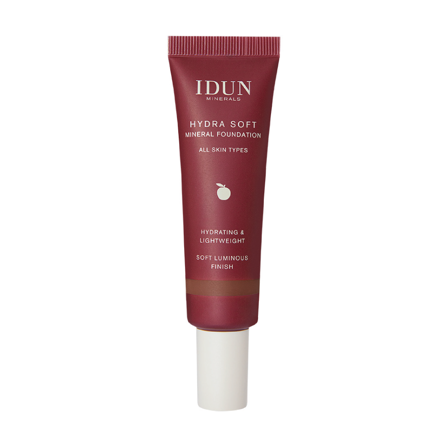 IDUN Minerals Hydra Soft Mineral Foundation, Yrsa, Mørk, 30 ml