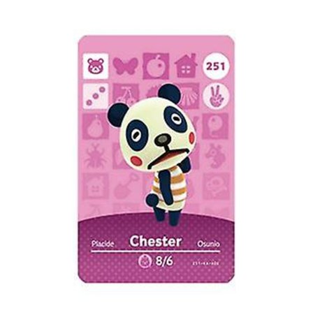 NFC Spillkort for Animal Crossing, ch Amiibo Wii U - 251 Chester