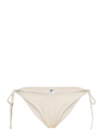 Weekday Structured Strappy Tie Bikini Bottoms - White - L