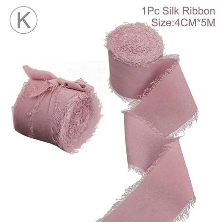 Franskkantet Ruffle Chiffon Silkebånd Håndlaget Ripped Bryllupsbukett - Perfet 11