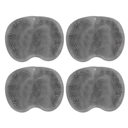 4 stk. Brusebad Ryg Fod Skrubbe Måtte Med Sugekopper Bade Fod Massage Ryg Skrubber Anti Slip Rengøringsmåtte Til Hjemmebrug