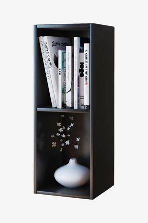 VCM - Vcm Keräilyhylly Mendas Mini - 2 lokeroa. - Musta - Hyllyt - - Homeroom