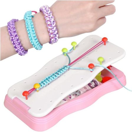 DIY Håndreb-Flettemaskine Sæt, Strækbar Armbåndsfremstillingskit, Farverige Venskabsarmbånds Maker, DIY Reb Armbånd, Venner