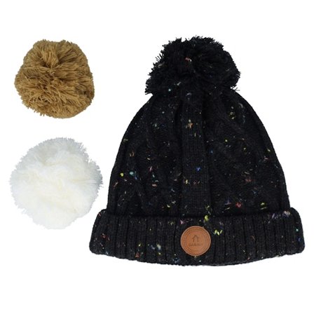 Cabaïa - Noir pom Bonnet - Appletini Deep Black Polar Pom @ Hatstore