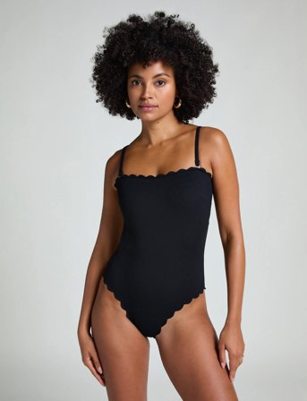 Hunkemöller Scallop Bandeau Bs - Black - L