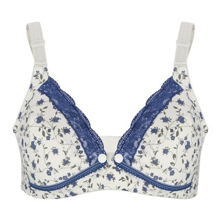 Amningsbehå, Blommig spetsbehå Amningsbehå i bomull Fr