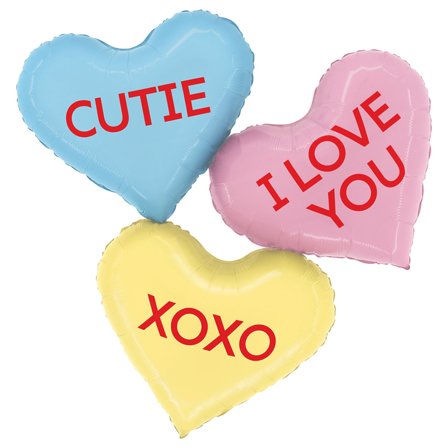 Folieballong Hjärtan med Texter
