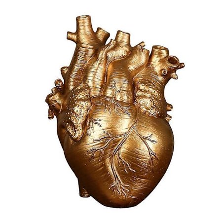 Hjerteformet blomstervase tørket blomsterbeholder blomsterpotte kunst portrett kroppsskulptur harpiks ornament håndverk skrivebord plantepotte 