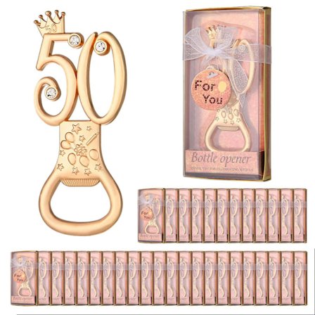 24/36 st Roséguld Tema 40:e 50:e 60:e 70:e Födelsedagen Flasköppnare Gynnas för Gyllene Bröllopsfest Gåvor Födelsedagsfest Souvenirer Festdekoration