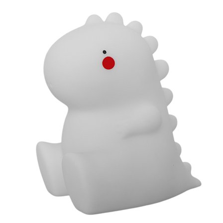 Varmt Lysende Dinosaur Nattlampe for Barn, Myk Silikonkropp med Timerfunksjon, Søt Nattlampe med Dyretema for Barnerom, Holdbar og Sikker