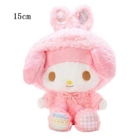 10-15cm Sanrio Plysj Kosedyr Tegneserie Anime Figur Kuromi My Melody Cinnamoroll Søte Dukker Baby Bursdagsgaver Kawaii Dekor