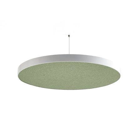 Acoustic panel GRACE, circle, Ø780x52 mm, ceiling hanging, green