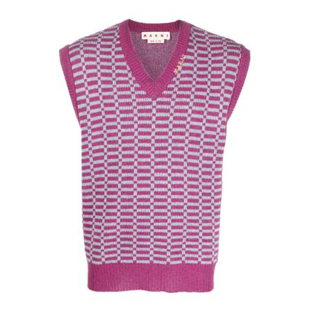 Marni Strik Pink, Herre Slipover, Størrelse: L