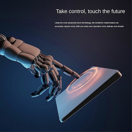 Bluetooth Touchpad Multi-Funktions Gestus Trackpad Genopladelig Trådløs Touchpad til Laptop IOS, Sort