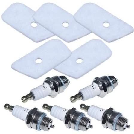 Luftfilter 5x Tændrør Kompatibel med Husqvarna 124C 124L 125C 125E 125L 125LDX 125R