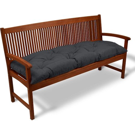 Puter for hagebenk - Hagepute for uteplass, balkong - Huske pute, benk - 100x50cm - Mørkegrå