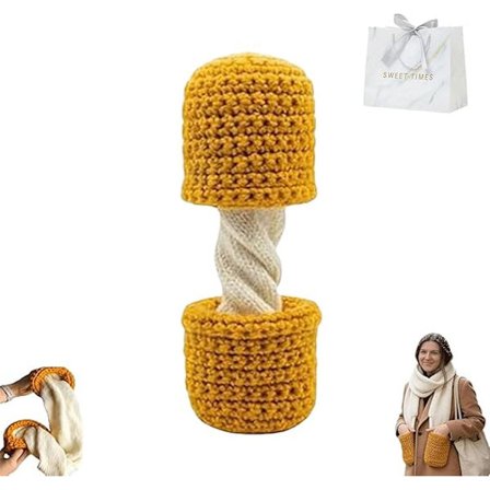 Stick Scarf, Ost Stick Scarf, Vinter Ost Drag Stickad Lång Halsduk Med Handfickor, Rolig Matälskare Vintergåva