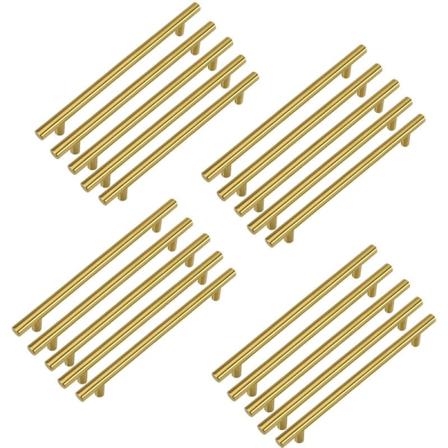 20 stk Gylne Møbelhåndtak Kjøkkenskap Håndtak 128mm Messing