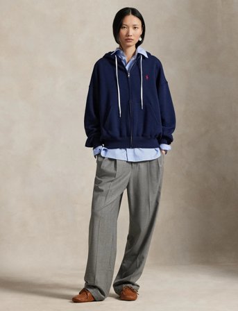 Polo Ralph Lauren Fleece Full-Zip Hoodie - Navy - XL