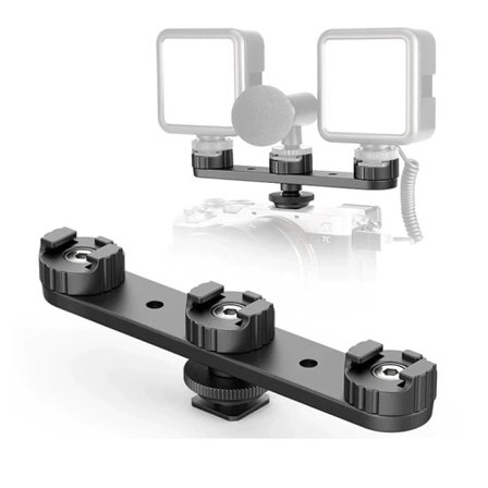 Kolminkertainen kylmä kenkä kiinnike teline pidike Nikon Canon Sony DSLR SLR kamera Maonitor kiinnike