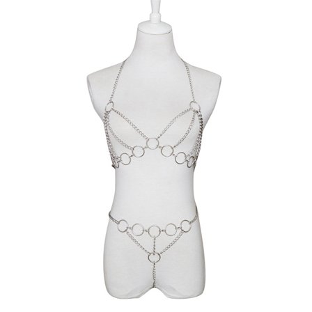 Rintaketjusetti - Koko vartalon korut Kerrostettu rintaliiviketju Mekko