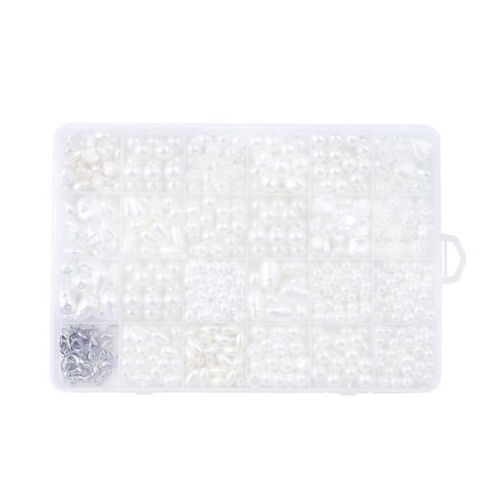 IC Käsintehty helmikorulaatikko 24 helmiä sakset 1 venyvä lanka 2 rullaa