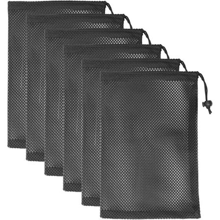 Nettsekk i netting, polyester, snøring, vaskepose, vaskemaskin-kompatibel, sport, reise, gave, camping, treningspumpe-nettsekk (10 * 15 cm, Bl