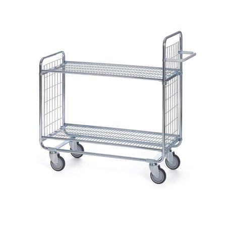 Gallerhyllvagn, 1000x450 mm, 2 hyllplan, höjd 1120 mm