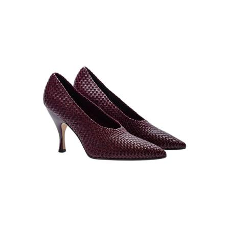 Tory Burch, Pumps Rood, Dames, Maat:39 EU,leer,gevlochten