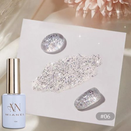 MIANEL 1-12st 12ML Sommar Bubble Ice Tea Serie Glitter Gel Nagellack Flash Nagellack Sommarnaglar Vita Naglar Blå Naglar