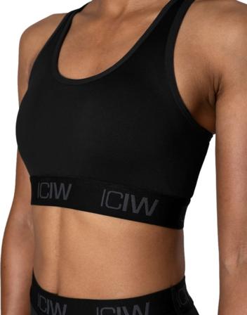 ICANIWILL Define Logo Seamless Sports Bra Women undergarment Black L