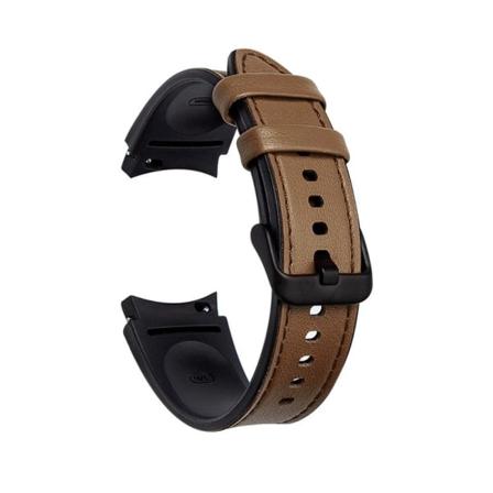 20 mm Samsung Galaxy Watch 4 klockarmband i läder - Brun Brun