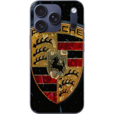 Kompatibelt Mobilskal till Apple iPhone 17 Pro Porsche logotyp affisch lyxbilsmärke vapen skåpbilsemblem Stuttgart klassisk retrodesign bilkonst