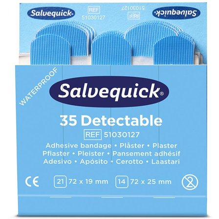 Salvequick 51030127 Blue Detectable Plåster, Första hjälpen