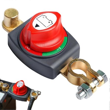 12V Batteribrytare - Batterihuvudbrytare - Batterifrånskiljare - För Båt, Motorcykel, Yacht, Bil, Buss, Husbil, UTV-Fordon