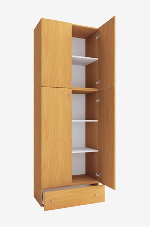 VCM - Vcm Kontorsskåp Lona Xxl gångjärnsdörrar - Med låda - Beige - Skåp - Från Homeroom