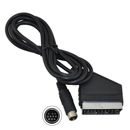 Ersättnings 1.8m RGB Scart Kabel Scart AV-kabel för Sega för Saturn NTSC PAL
