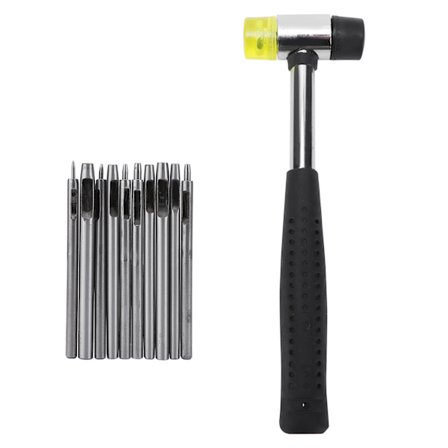 Nahkainen reikäleimasin DIY suora suu pyöreä reikä ruostumaton teräs reikäleimasin nahkainen reikäleimasin sarja nahkatuotteiden rei'ittämiseen