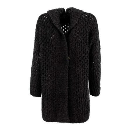 Brunello Cucinelli, Long Knitwear Zwart, Dames, Maat:S