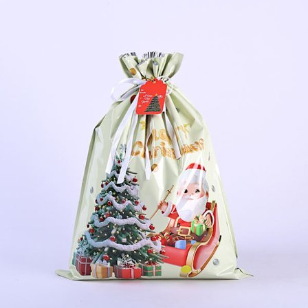 43 * 58 cm Juleposer, 4 stk. Gaveposer med snøring, Hvite Ekstra Store Julegaveposer til Julegaver