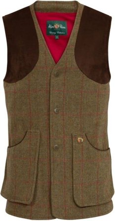 Alan Paine M's Combrook Tweed Shooting Waistcoat Sage
